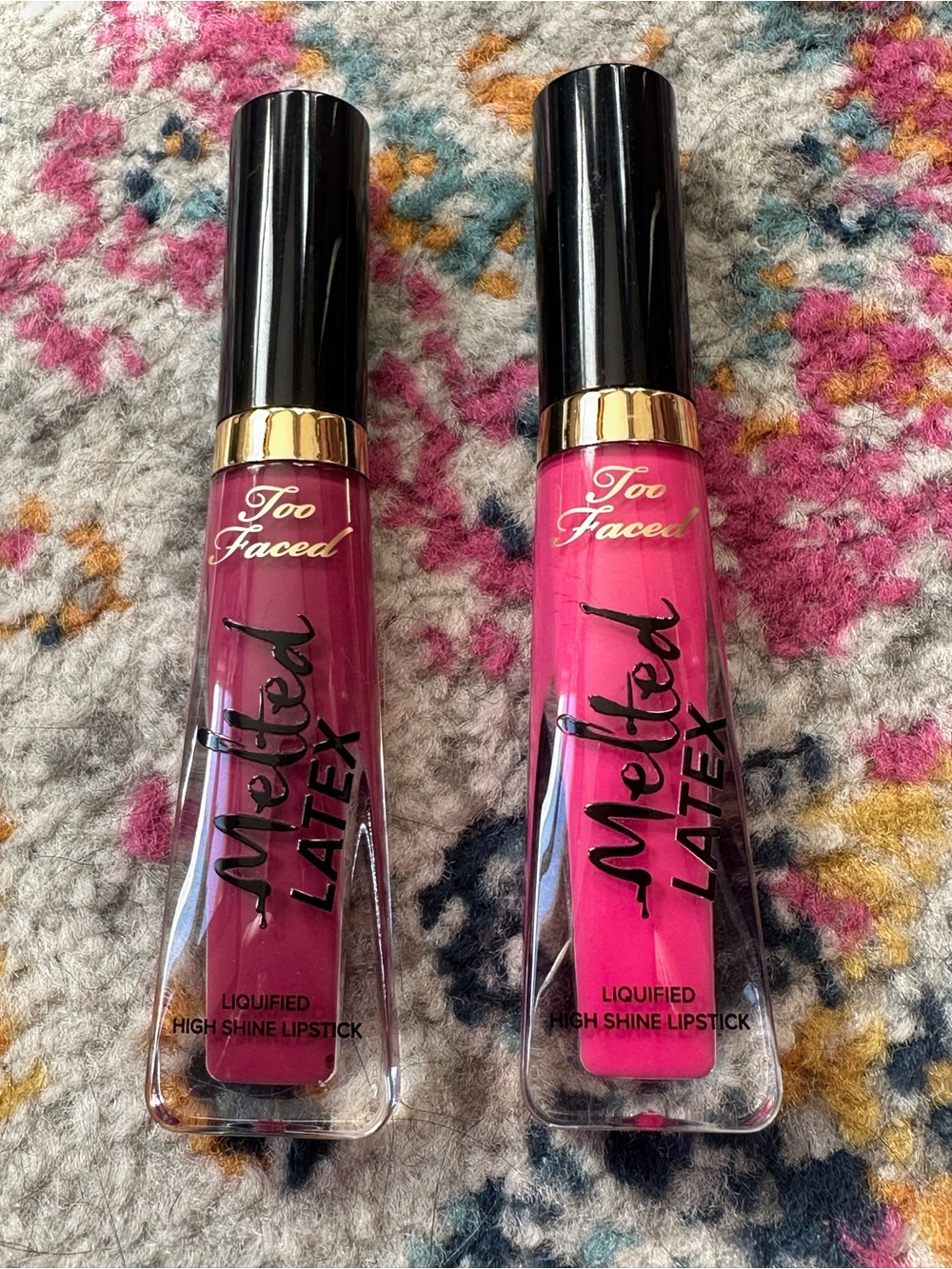 Too Faced Melted Latex High Shine Lipstick - Bright Pink & Deep Berry